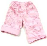 Růžové plátěné oteplené kalhoty zn. Disney+George