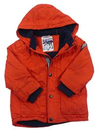 Červená šusťáková zateplená bunda s kapucí zn. F&F