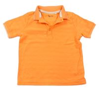 Neonově oranžové pruhované polo tričko zn. Tu