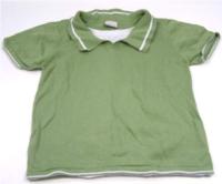 Zeleno-bílé tričko s límečkem zn. Cherokee