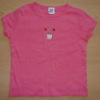 Růžové tričko s kytičkou zn. GAP