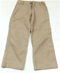 Béžové 7/8 plátěné kalhoty zn. Cherokee 