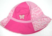 Růžovo-kytičkovaný plátěný klobouček zn, Mini mode