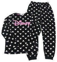 Černé plyšové pyžamo s Minnie a logem zn. Disney