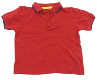 Červeno-tmavomodré polo tričko zn. Mothercare 