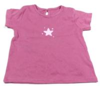Růžové tričko s hvězdičkou zn. George