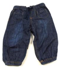 Modré riflové cuff kalhoty zn. H&M