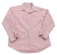 Bílo-růžová pruhovaná košile zn. M&S