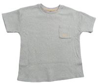 Béžové žebrované úpletové tričko s kapsičkou zn. George