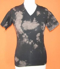 Dámské černo-béžové batikované tričko