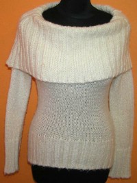Dámský smetanový svetr s límcem zn. Dorothy Perkins