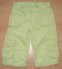 Zelené lněné 3/4 kalhoty zn. Next