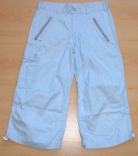 Modré 3/4 plátěné kalhoty s kapsou zn. Marks&Spencer