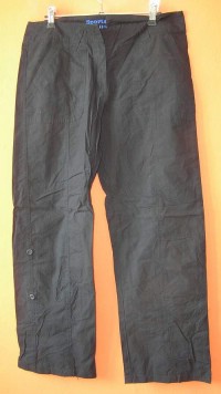 Dámské černé plátěné rolovací kalhoty