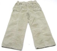 Béžové manžestrové kalhoty