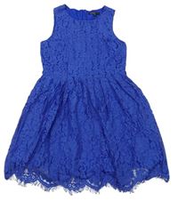 Modré krajkové šaty zn. M&S