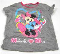 Šedé tričko s Minnie 