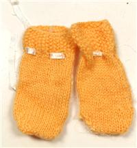 Oranžové pletené rukavičky 