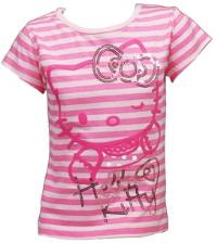 Outlet - Růžové pruhované tričko s Kitty zn. Sanrio