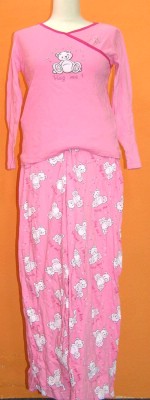 Dámské růžové pyžamo s medvídky
