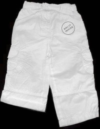 Outlet - bílé plátěné rolovací kalhoty zn. Matalan