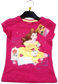 Nové - Tmavorůžové tričko s Belle zn. Disney