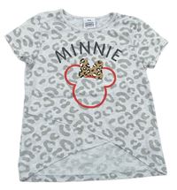 Šedé vzorované tričko s Minnie zn. Disney