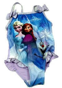 Fialovo-modré jednodílné plavky Frozen zn. Disney
