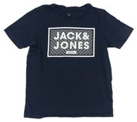 Tmavomodré tričko s logem zn. Jack&Jones