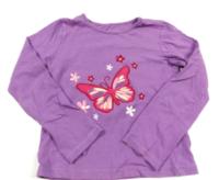 Fialové triko s motýlkem zn. St. Bernard 