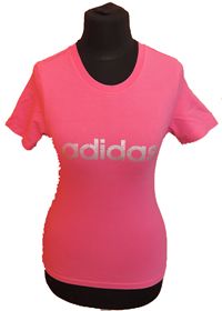 Dámské růžové tričko s nápisem zn. Adidas 