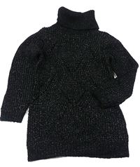 Černý svetrový rolák s třpytkami zn. H&M