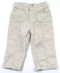 Béžové manžestrové kalhoty