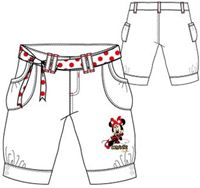 Nové - Bílé 3/4 plátěné kalhoty s Minnie zn. Disney 