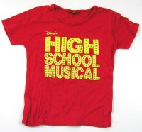 Červené tričko s nápisem HSM zn. Disney
