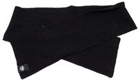 Černá pletená žebrovaná šála 