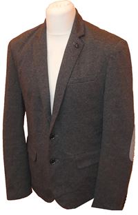 Pánské šedé melírované sako 