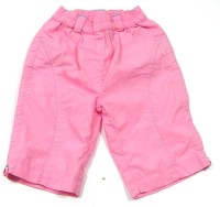 Růžové šusťákové kalhoty