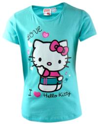 Outlet - Tyrkysové tričko s Kitty zn. Sanrio