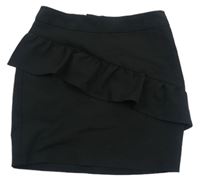 Černá pouzdrová sukně s volánkem zn. New Look