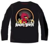 Nové - Černé triko s Angry Birds