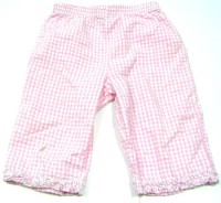 Růžovo-bílé kostkované krepové kalhoty zn. Early Days