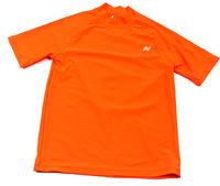 Neonově oranžové UV triko s písmenkem zn. Next