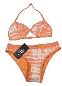 Oranžovo-bílé batikované dvoudílné plavky zn. New Look