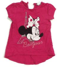 Tmavorůžové tričko s Minnie zn. YD + Disney