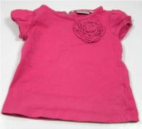 Růžové tričko s kytičkou zn. Savannah