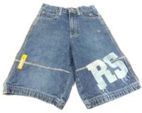Modré riflové 3/4 kalhoty s písmenky zn. R.S.Jeans