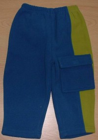 Modré fleecové kalhoty s pruhem a kapsou zn. Adams