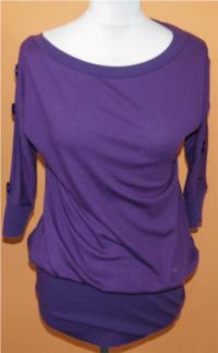 Dámský fialový dlouhý svetr 