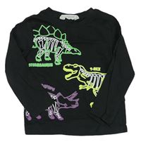 Antracitové triko s dinosaury zn. H&M